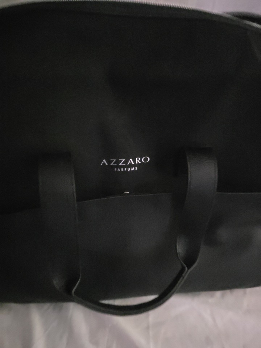 Azzaro Black Leather Briefcase Tote